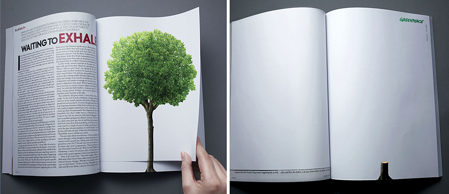 Διαφήμιση με τίτλο ’Deforestation’ (Greenpeace) © Agency: LINKSUS, Beijing, China
